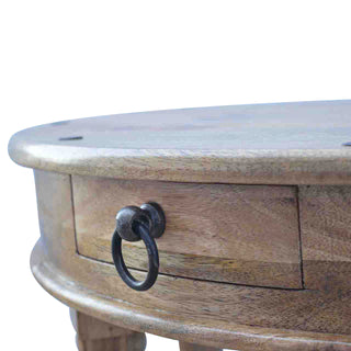 Calla Hallway Console Table with Drawer Demilune Turned Legs