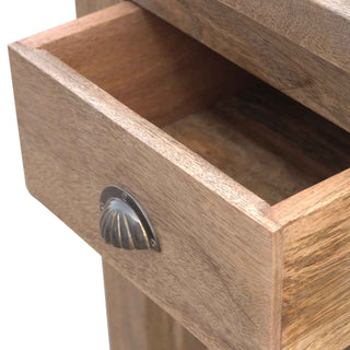 Saxon Hallway Console Table with Drawers Farmhouse Mango Wood Shell Handles