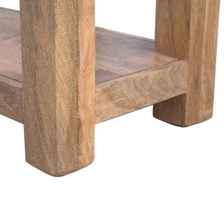 Saxon Hallway Console Table with Drawers Farmhouse Mango Wood Shell Handles