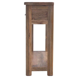 Saxon Hallway Console Table with Drawers Farmhouse Mango Wood Shell Handles
