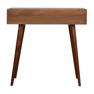 Mosaic Console Table with Drawers Mixed Wood Parquet Oak Mango Lacquer