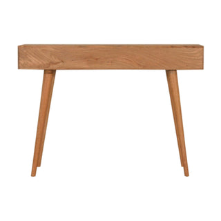Zara Console Table with Drawers Geometric Bone Inlay Nordic Legs Oak Mango Wood