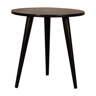 Axel Small Console Table Gold Inlay Top Tripod Legs Walnut Mango Wood