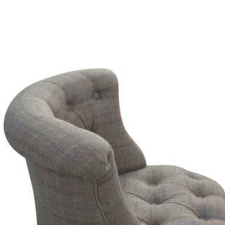 Hadley Accent Chair Multi Tweed Buttoned Tub Caster
