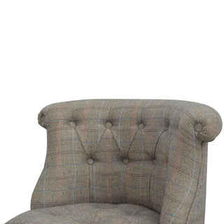 Hadley Accent Chair Multi Tweed Buttoned Tub Caster