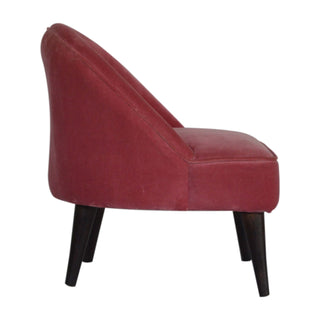 Blush Accent Chair Pink Velvet Buttoned Nordic Tapered Leg