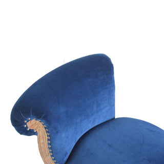 Celeste Accent Chair Royal Blue Velvet Studded Cabriole