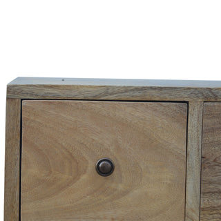 Brody Sideboard Cabinet Seven-Drawer Apothecary Grid Natural Limed Oak