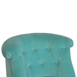 Aurelia Accent Chair Turquoise Velvet Buttoned Tub
