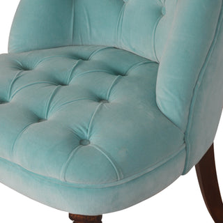 Aurelia Accent Chair Turquoise Velvet Buttoned Tub