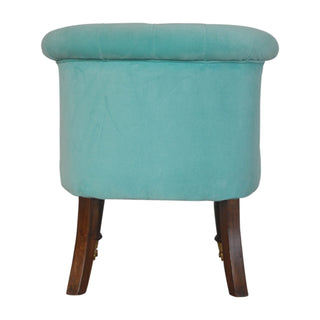 Aurelia Accent Chair Turquoise Velvet Buttoned Tub