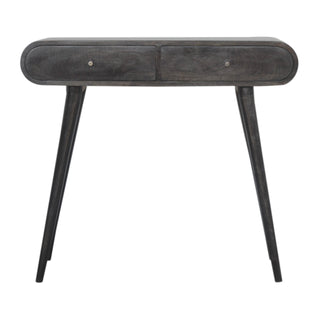 Eclipse Black Console Table with Drawers Ash Black Pill-Top Mango Wood