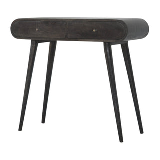 Eclipse Black Console Table with Drawers Ash Black Pill-Top Mango Wood