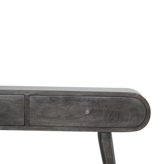 Eclipse Black Console Table with Drawers Ash Black Pill-Top Mango Wood