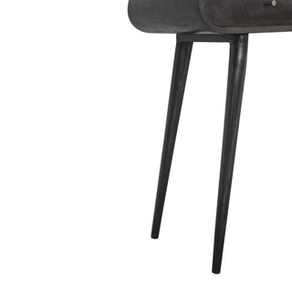 Eclipse Black Console Table with Drawers Ash Black Pill-Top Mango Wood
