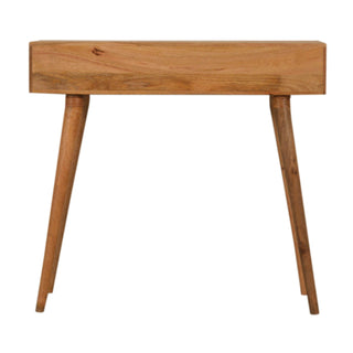 Asha Writing Desk Mango Wood Inlay Border Drawer With Brass Knob