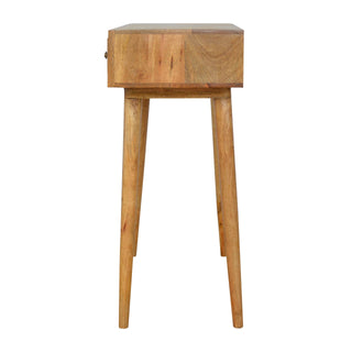 Vesna Console Table with Drawers White Geometric Print Nordic Legs