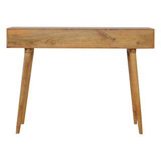 Vesna Console Table with Drawers White Geometric Print Nordic Legs