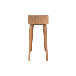 Liora Console Table with Drawers White Resin Inlay Tapered Legs