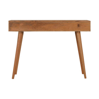 Liora Console Table with Drawers White Resin Inlay Tapered Legs