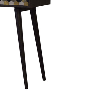 Celeste Writing Desk Mango Wood With Geometric Drawer