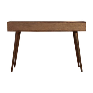 Lune Console Table with Drawers Triangular Screen Print Nordic Legs Oak Mango Wood