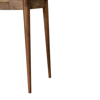 Nexus Writing Desk Mango Wood Dual Shell Drawers With Integrated Power Sockets