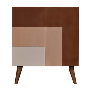 Sienna Sideboard Cabinet Three-Tone Terracotta L-Pattern Hand-Painted Drawers