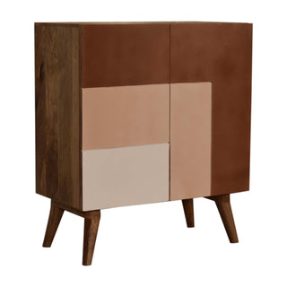 Sienna Sideboard Cabinet Three-Tone Terracotta L-Pattern Hand-Painted Drawers