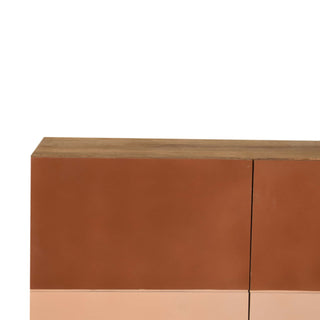 Sienna Sideboard Cabinet Three-Tone Terracotta L-Pattern Hand-Painted Drawers