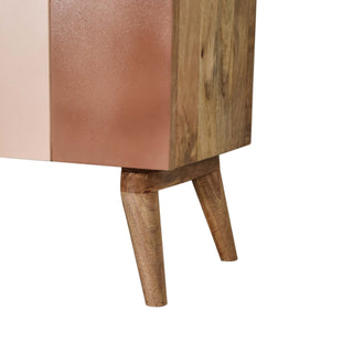 Sienna Sideboard Cabinet Three-Tone Terracotta L-Pattern Hand-Painted Drawers