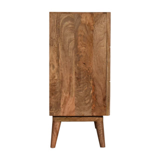 Slate Sideboard Cabinet Three-Tone Charcoal L-Pattern Hand-Painted With Drawers