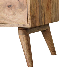 Hana Sideboard Cabinet Screen-Printed Sashiko Door Three-Drawer Natural Oak
