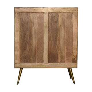Zenith Drinks Cabinet Cement Grey Brass Diamond Inlay Bar Interior Metal Legs