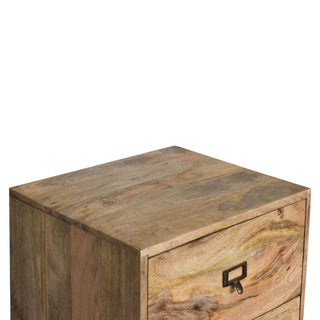 Quill Filing Cabinet Four-Drawer Natural Oak Label-Pull Home Office