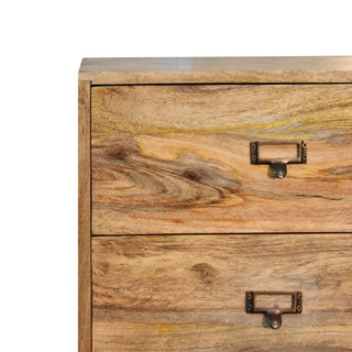 Quill Filing Cabinet Four-Drawer Natural Oak Label-Pull Home Office