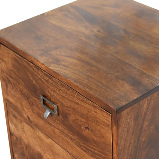 Ledger Filing Cabinet Four-Drawer Dark Chestnut Label-Pull Home Office