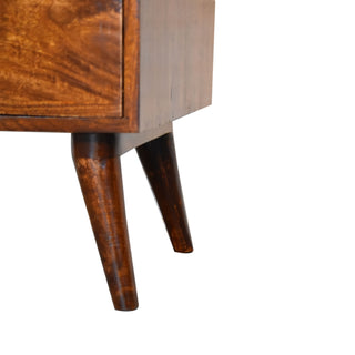 Ledger Filing Cabinet Four-Drawer Dark Chestnut Label-Pull Home Office