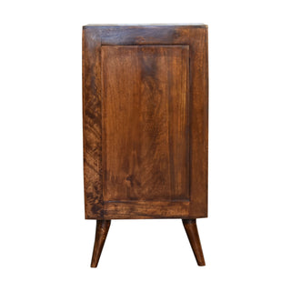 Ledger Filing Cabinet Four-Drawer Dark Chestnut Label-Pull Home Office