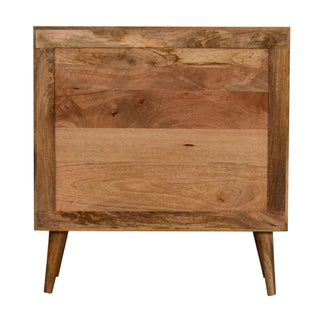 Arcadia Sideboard Cabinet Arched Rattan Cane Twin-Door Natural Rustic Oak