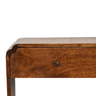 Arlo Console Table with Drawers Chestnut Mango Wood Open Shelf