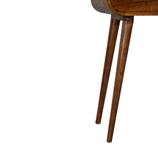 Corin Small Console Table with Drawer Chestnut Pill-Top Nordic Legs