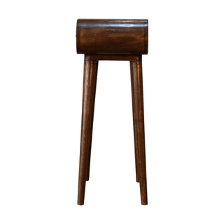 Corin Small Console Table with Drawer Chestnut Pill-Top Nordic Legs