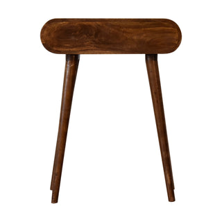 Corin Small Console Table with Drawer Chestnut Pill-Top Nordic Legs