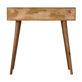 Loxe Console Table with Drawers 3D Cube Carved Oak Mango Wood