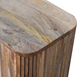 Stratum Small Sideboard with Mixed Grain Stripe Doors and Nordic Tapered Legs