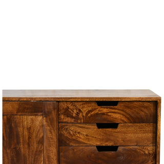 Kenwick Small Sideboard with Sliding Door and Drawers in Chestnut Finish
