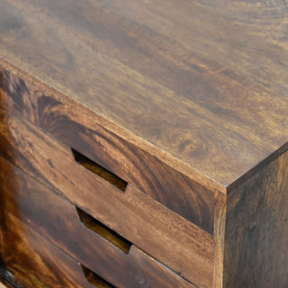 Kenwick Small Sideboard with Sliding Door and Drawers in Chestnut Finish