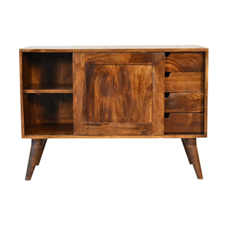 Kenwick Small Sideboard with Sliding Door and Drawers in Chestnut Finish
