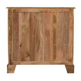 Palma Sideboard Cabinet Rattan Cane Twin Doors Natural Oak Bracket Skirted Base